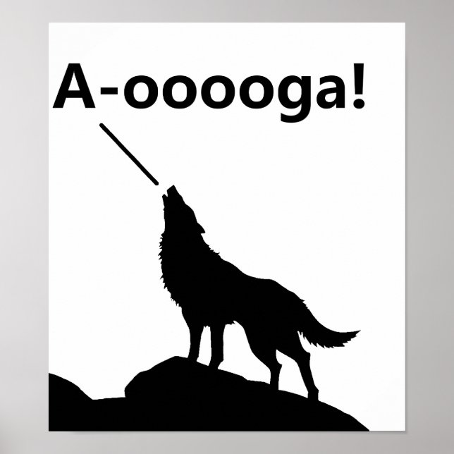 "A-OOOOOOGA !" Affiche louf Funny (Devant)