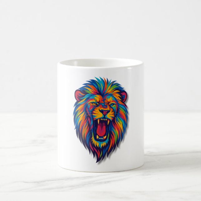 A PAINTED LION Coffee Mug (Centre)
