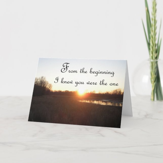 À partir du début - Carte Anniversaire pour mari (Devant)