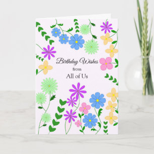 À partir d'une carte d'anniversaire de groupe