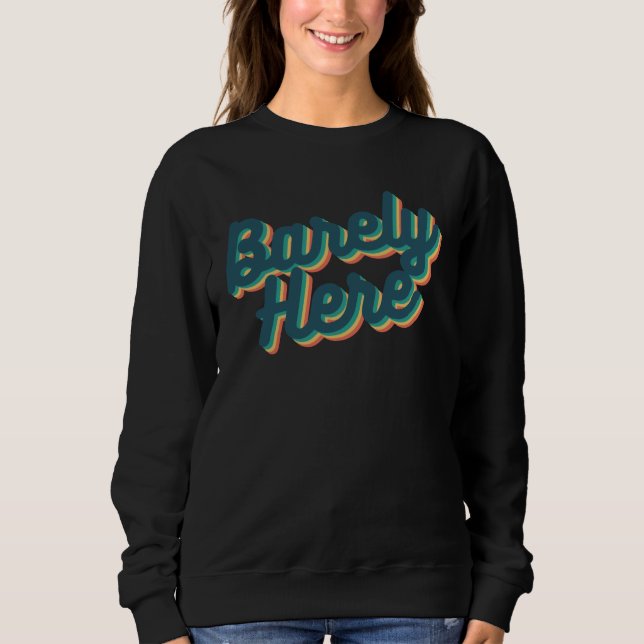 A peine ici / Sweatshirt bleu (Devant)