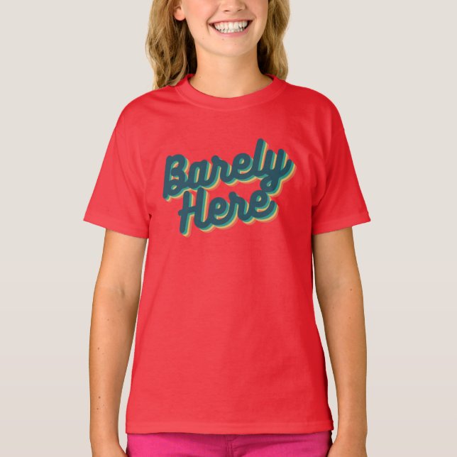 A peine ici / T-shirt bleu (Devant)
