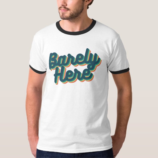 A peine ici / T-shirt bleu (Devant)