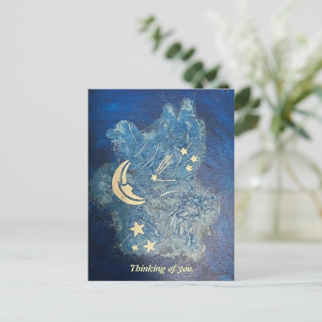 À penser à vous, Cartes postales Lune et Étoiles (Debout devant)