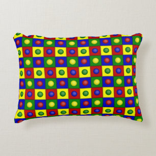 À petits pois de couleurs primaires COUSSIN ACCENT
