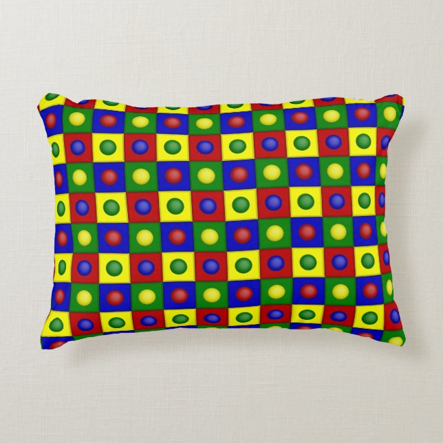 À petits pois de couleurs primaires COUSSIN ACCENT (Devant)