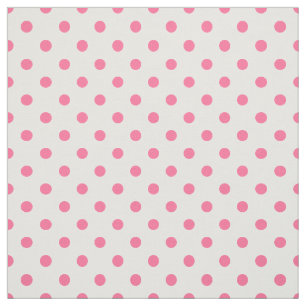 À petits pois roses et blancs - Tissu de coton pei
