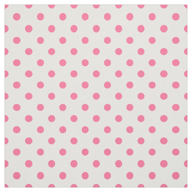 À petits pois roses et blancs - Tissu de coton pei (Échantillon)