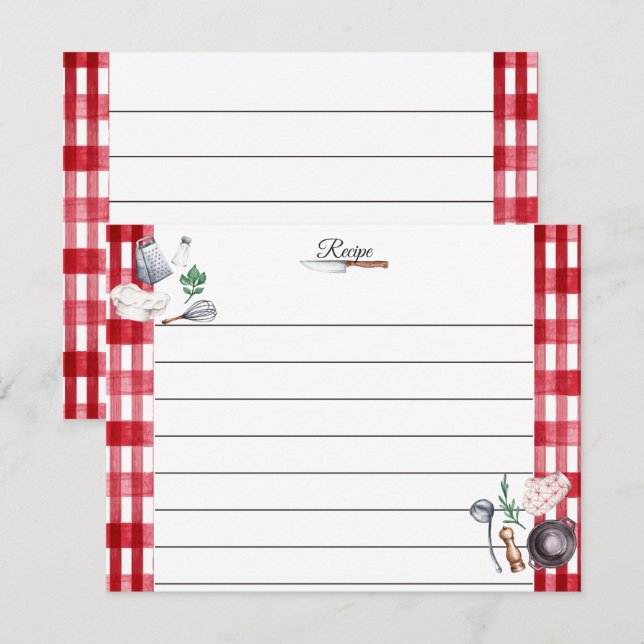 A Pinch of Love, A Dash of Home Recipe Card (Devant / Derrière)