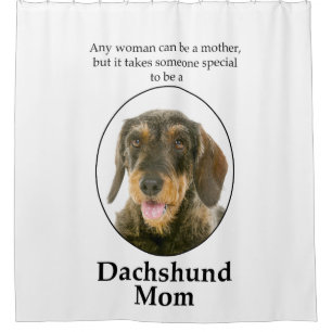 À poils durs Dachshund Maman rideau de douche