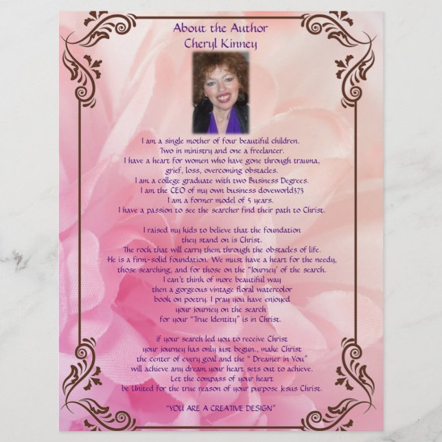 À propos de l'auteur Cheryl Kinney Livre personnal (Devant)