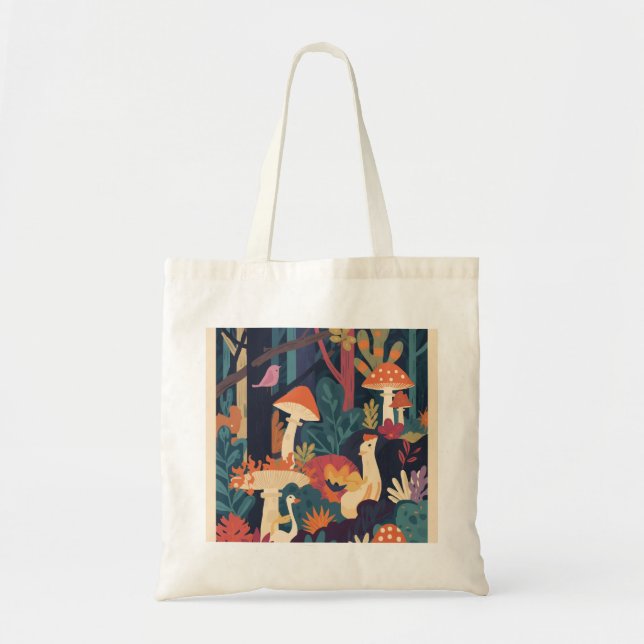 A psychedelic woodland tote bag (Devant)