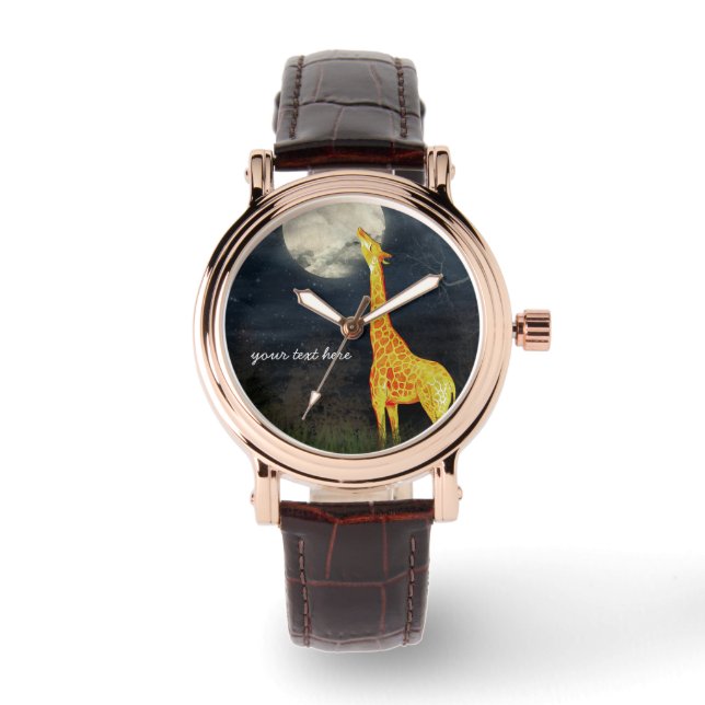 A quoi ressemble la lune ? Montre girafe et lune (Recto)