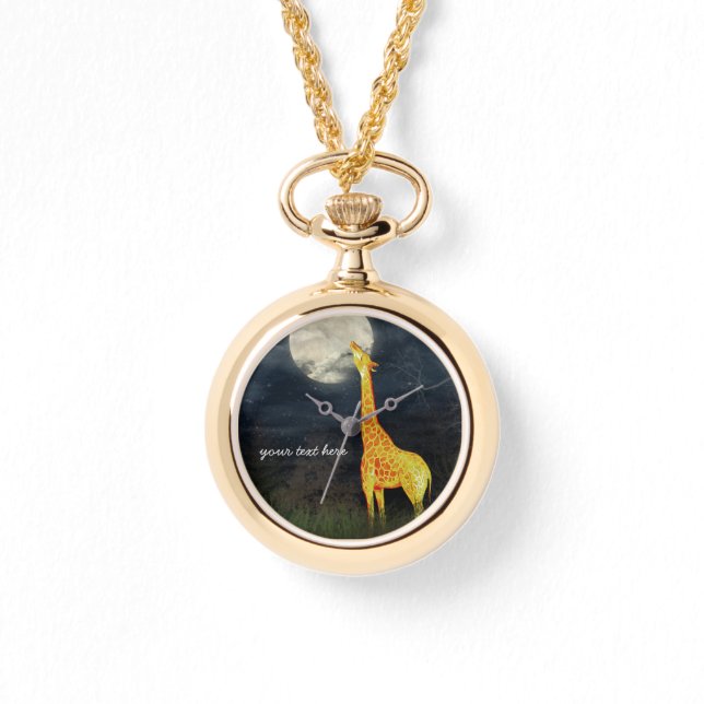 A quoi ressemble la lune ? Montre girafe et lune (Recto)