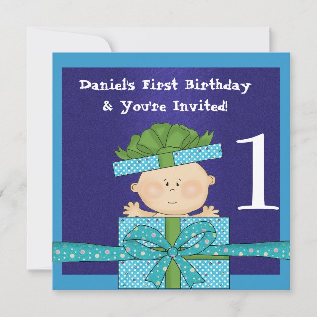 Ă?re invitation de MODÈLE de fête d'anniversaire (Devant)
