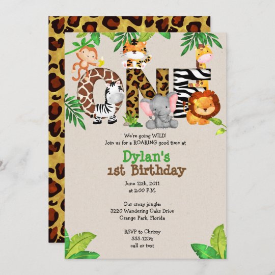 ă Res Invitations De Fete D Anniversaire De Jungle Zazzle Fr