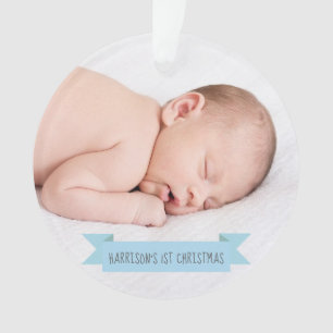 Ă?res vacances de photo de Noël de bébé élég