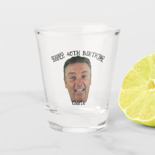 A Shot 40e anniversaire Photo personnalisée verre de tir