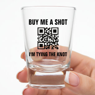 A Shot Achetez-moi un verre QR Code Enterrement de vie de
