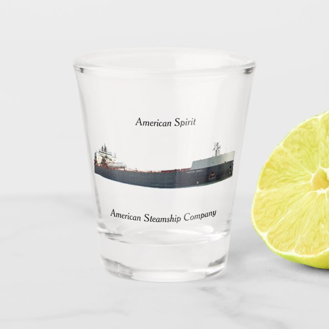 A Shot American Spirit abattu verre (Devant)