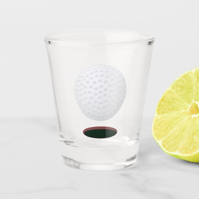 A Shot Bal de golf et verre à trou (Devant)