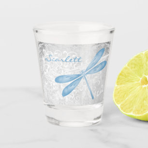 A Shot Bleu Dragonfly - Verre de tir personnalisé