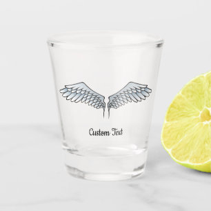 A Shot Bleu gris ailes en verre