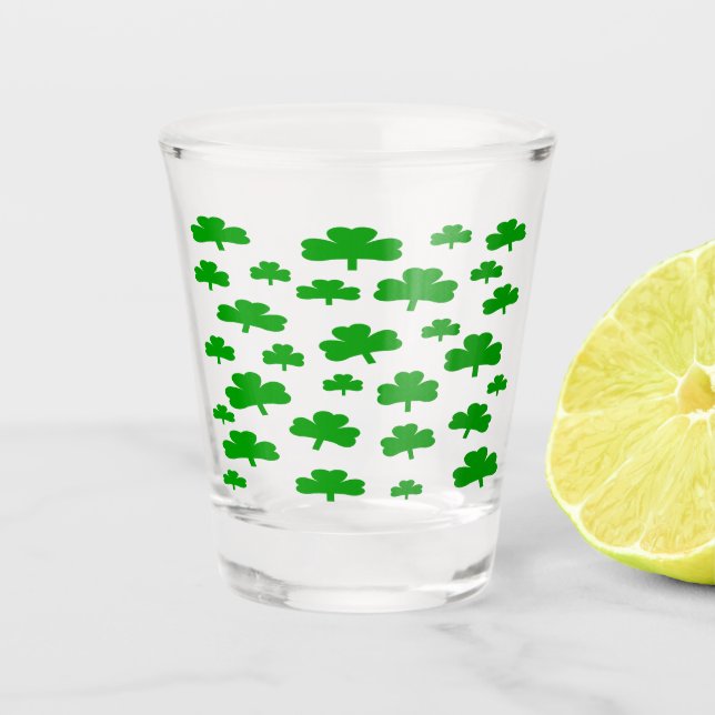 A Shot Champ de verre de tir Shamrock (Devant)