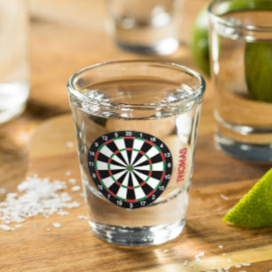 A Shot Cible de flechettes Verre de tir personnalisé
