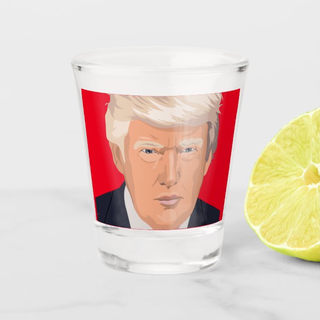 A SHOT DONALD TRUMP TIRE VERRE (Devant)