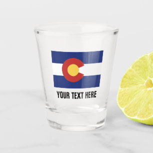 A Shot Drapeau de l'état du Colorado verre à verre