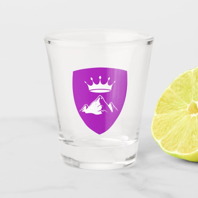 A Shot Drapeau en pierre de coeur - Verre de tir (Devant)
