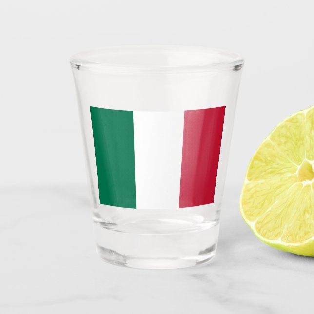 A Shot Drapeau italien verre de tir (Devant)