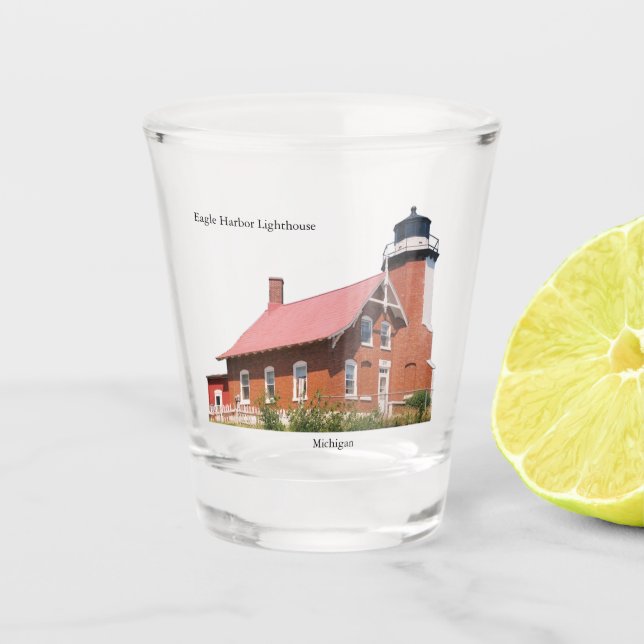 A Shot Eagle Harbour Lighthouse en verre abattu (Devant)