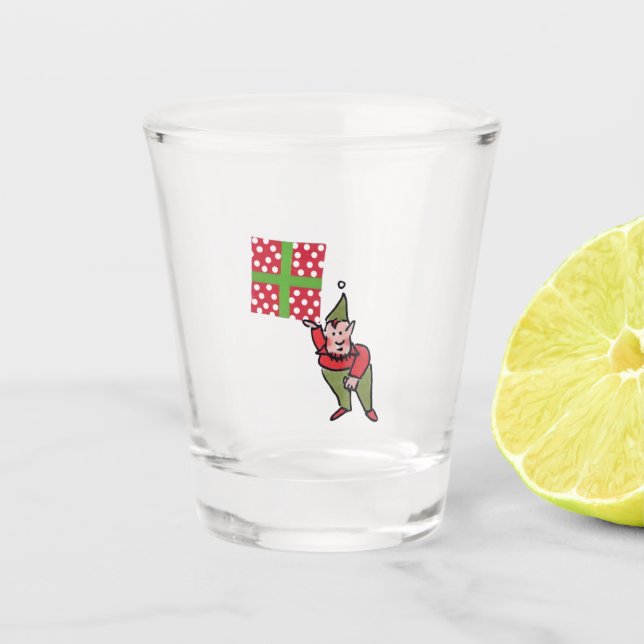 A Shot Elf avec Polka Dot Cadeau verre transparent (Devant)
