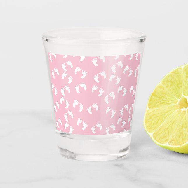 A Shot Empreintes rose Bébé Verre Tiré (Devant)