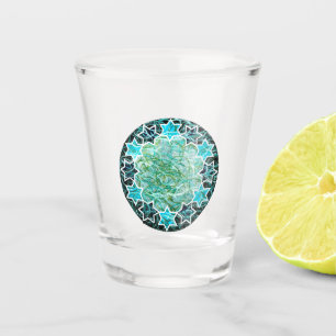 A Shot Etoile juive Médaillon d'art en verre