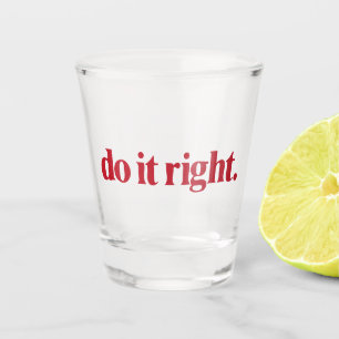 A Shot Faites-le rose droit verre de tir - Gras & Jouer