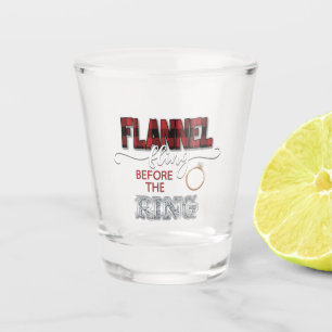 A Shot Fling de flanelle avant le verre d'anneau - Rouge