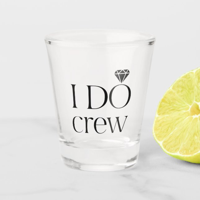 A Shot Glitzy - Gold Rose "I Do Crew" Verre de tir (Devant)