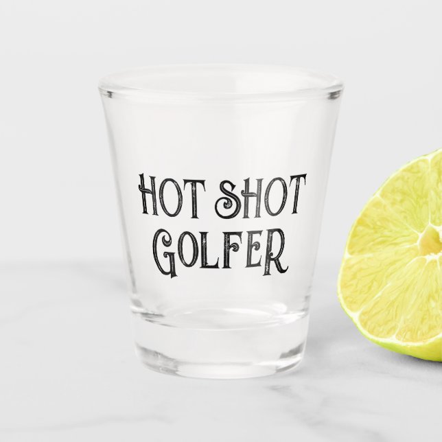 A Shot Golfeur à chaud | Drôle Verre cadeau (Devant)
