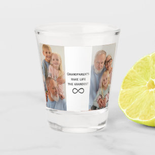 A Shot Grand-parents personnalisés Verre photo et texte