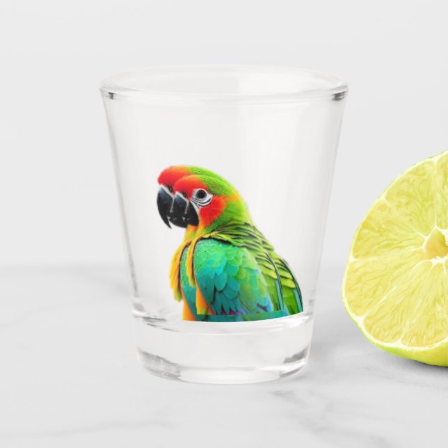 A Shot Image de perroquet en verre tourné (Devant)