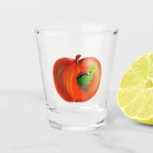A Shot Jouer Verre Tiré Cadeau Happy Worm Dans Apple - Fu