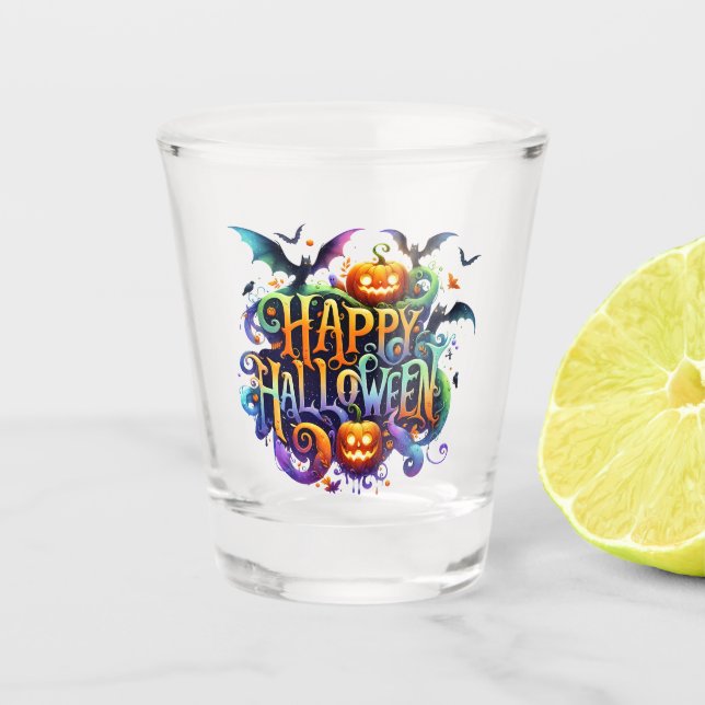 A Shot Joyeux verre de prise d'alloween (Devant)