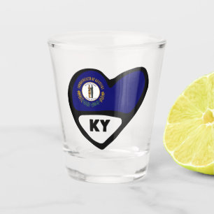 A Shot Kentucky, Drapeau D'Etat De KY En Verre De Tir Du 