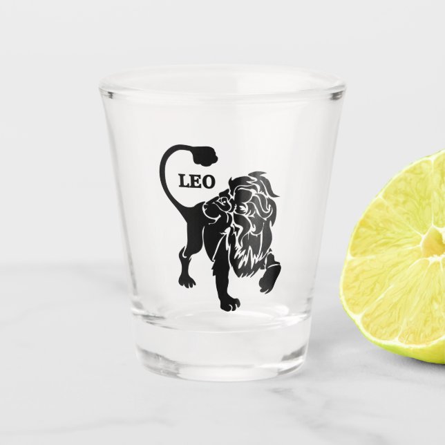 A Shot Leo Lion Zodiac Verre Noir (Devant)