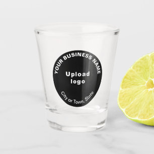 A Shot Marque d'affaires ronde noire sur verre de tir