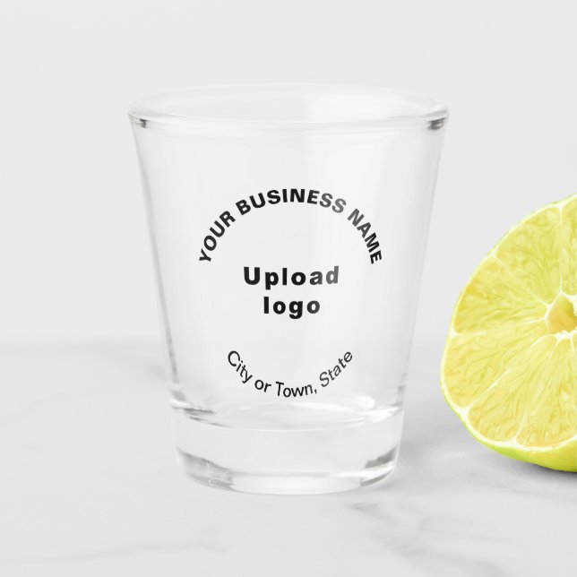 A Shot Marque d'affaires sur verre de tir (Devant)