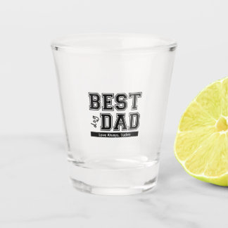 A Shot Meilleur Chien Papa Tiré Verre Fête des pères Cade